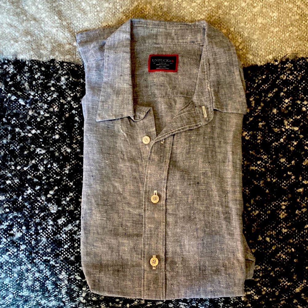 UNTUCKit Wrinkle-Resistant Linen Shirt (Grey)